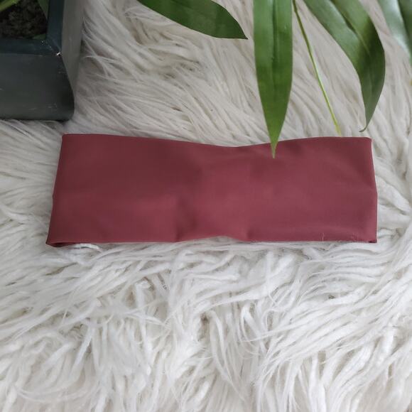 Handcrafted Adult Rose Colored Knotted Front Headband - Picture 2 of 3